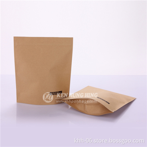 Hot Sale Custom Packaging Stand up ZipLock kraft paper Bag